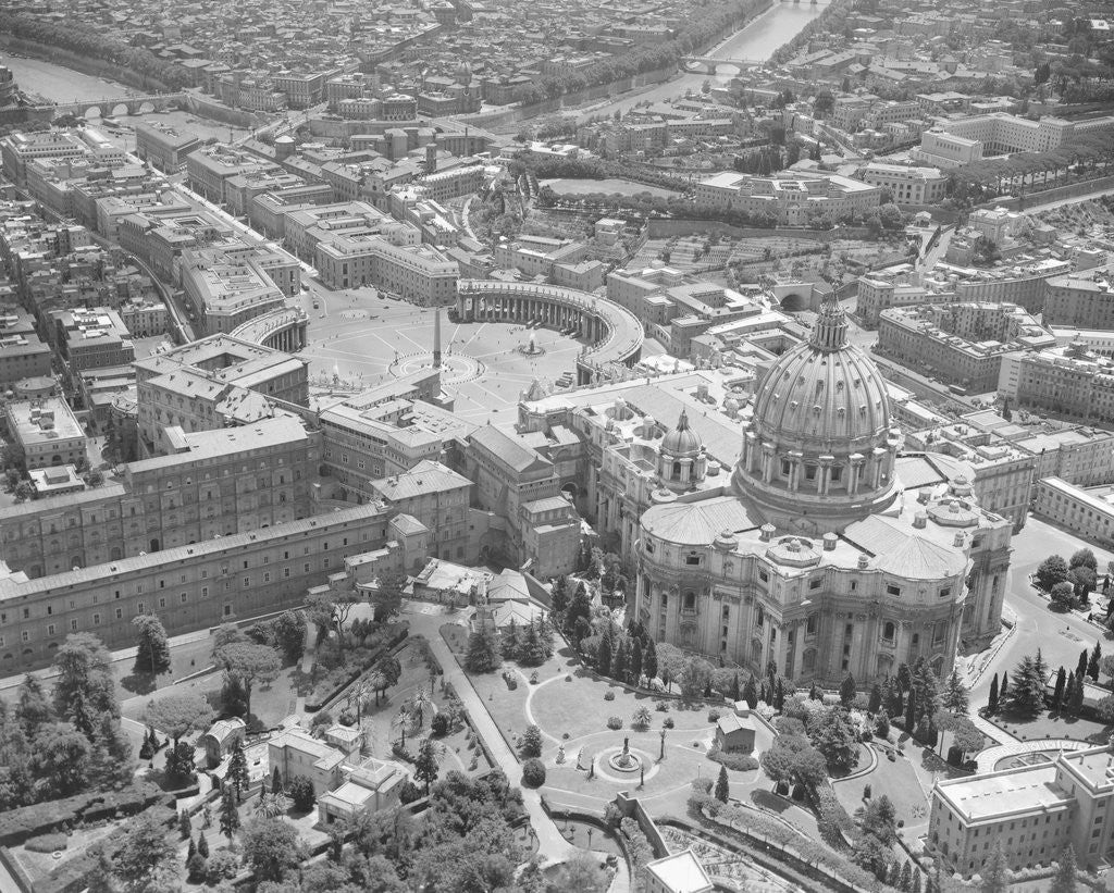 Detail of St. Peter's Basilica and the Sistine Chapel with other Vatican Buildings and Grounds by Anonymous