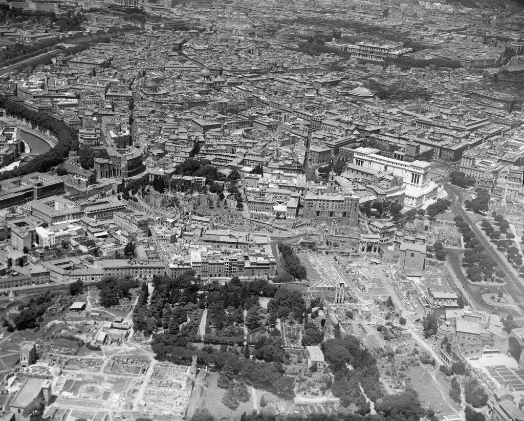 Detail of Aerial View of Roman Forum, Theater of Marcellus and Vicinity by Anonymous