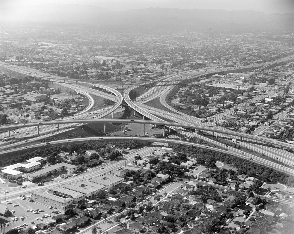 Detail of Aerial View of Highway and Suburbs by Anonymous