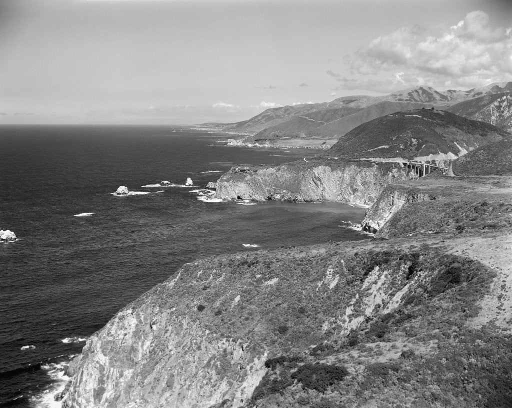 Detail of Aerial View of Big Sur Coastline by Anonymous