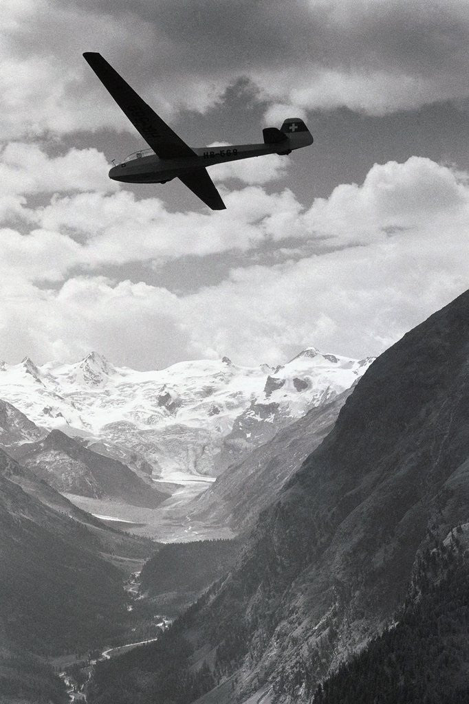 Detail of Glider in Mountains by Anonymous