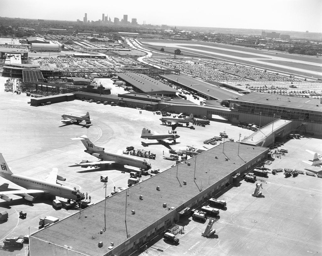Detail of Airplanes at Airport Terminals by Anonymous