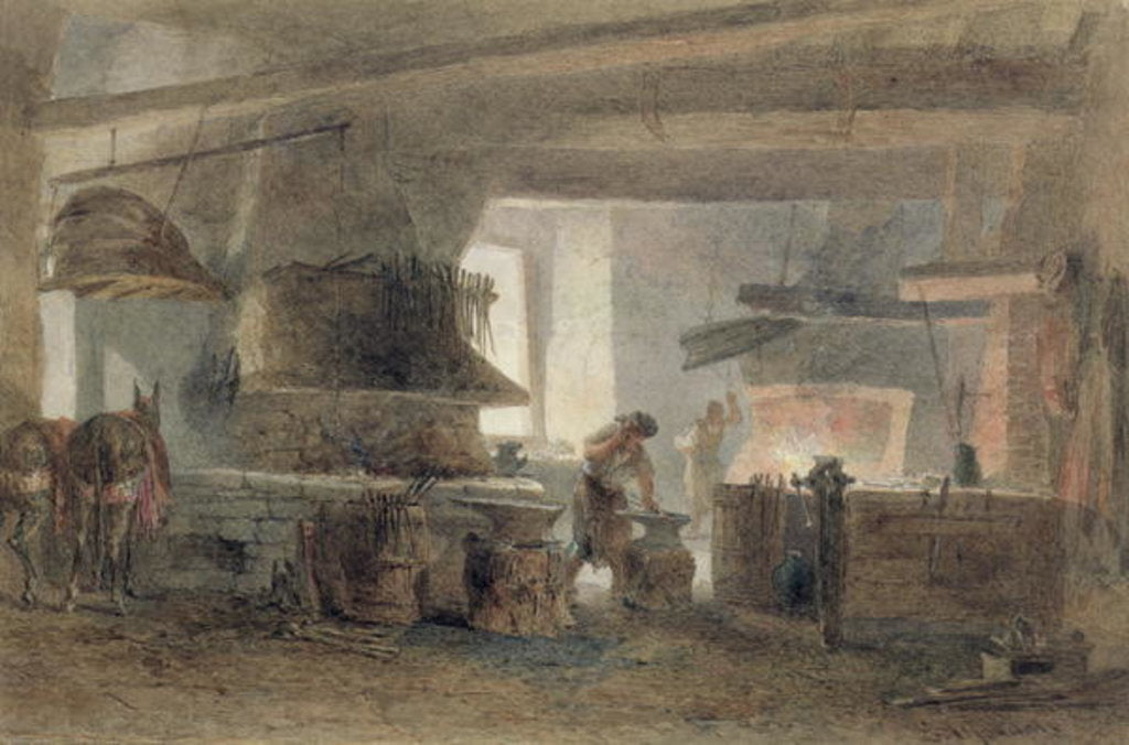 Detail of A Smithy at Seville by Edward Angelo Goodall