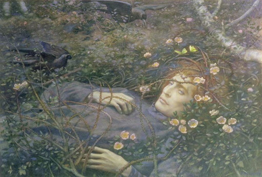 Detail of Oh Whats That in the Hollow?' by Edward Robert Hughes