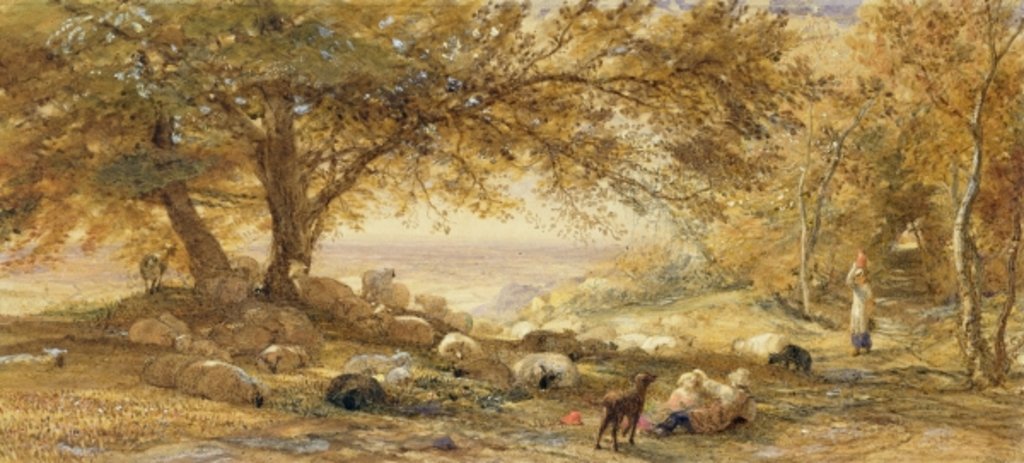 Detail of Shady Quiet by Samuel Palmer