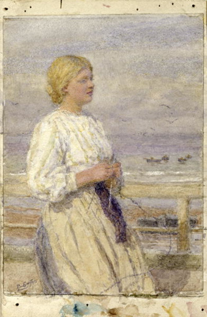 Detail of La Tricoteuse by Lionel Percy Smythe