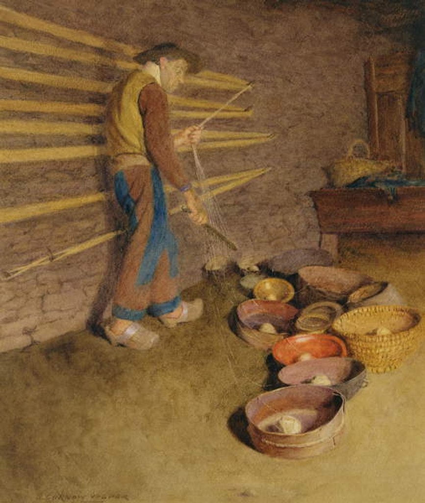 Detail of The Weaver by Sydney Curnow Vosper