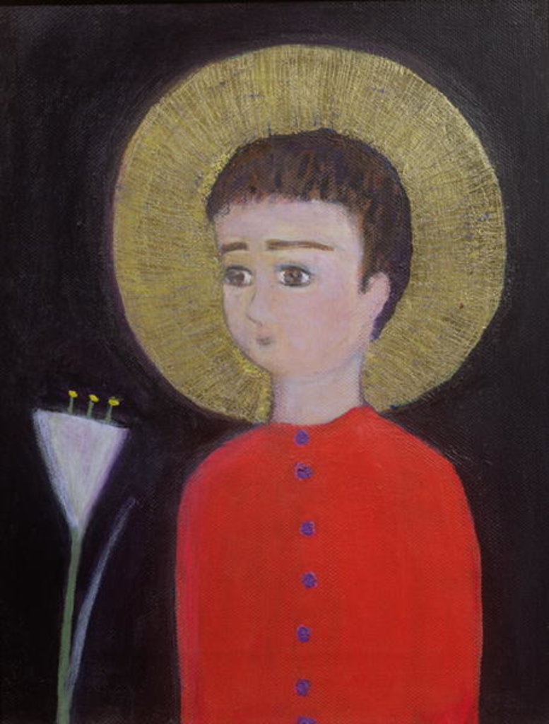 Detail of Boy with Lily, 2002 by Roya Salari