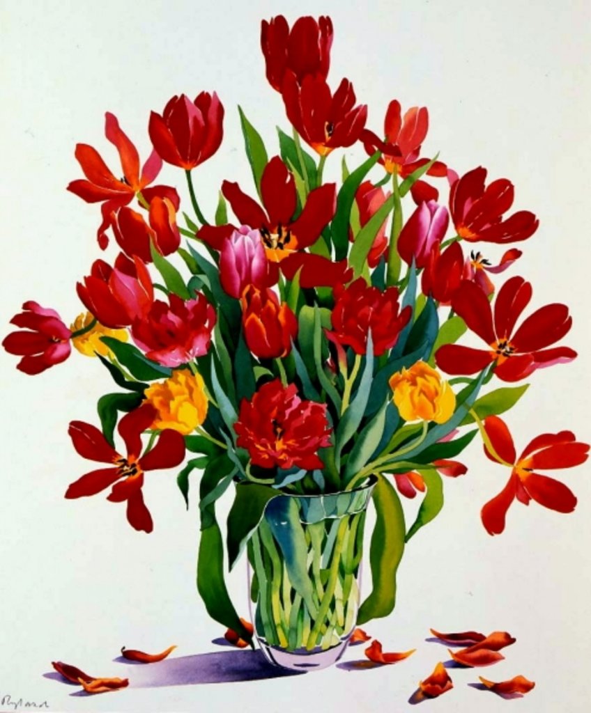 Detail of Tulips by Christopher Ryland