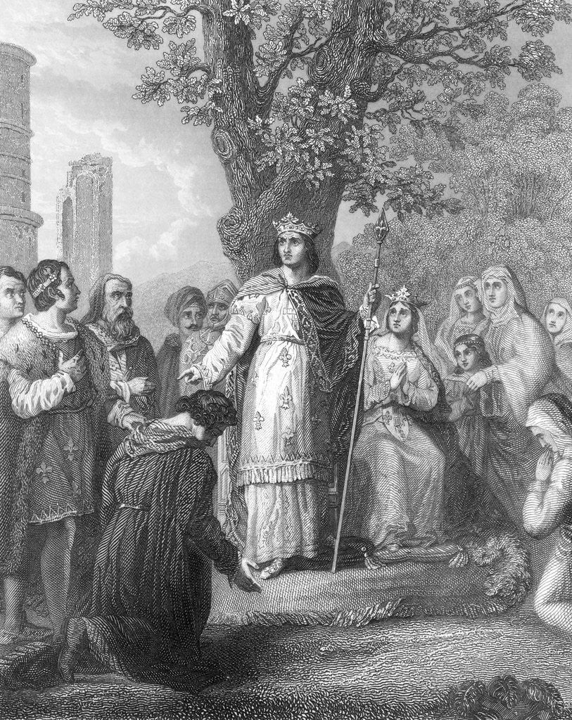 Detail of Saint Louis Administering Justice by Anonymous