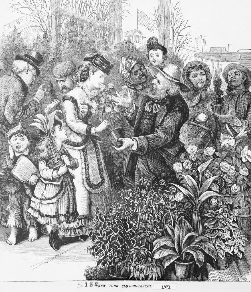 Detail of Flower Market in New York City by Anonymous