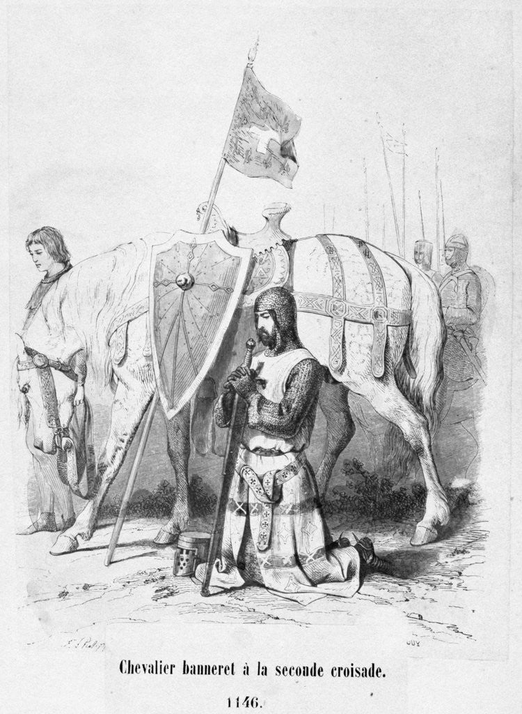 Detail of Knight from Second Crusade Praying by Anonymous