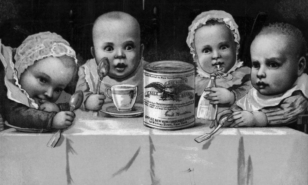 Detail of Trading Card Advertisement for Gail Borden Eagle Brand Condensed Milk by Anonymous