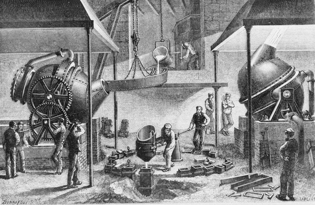 Detail of Manufacturing of Bessemer Steel by Anonymous