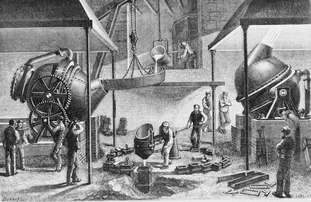 Detail of Manufacturing of Bessemer Steel by Corbis