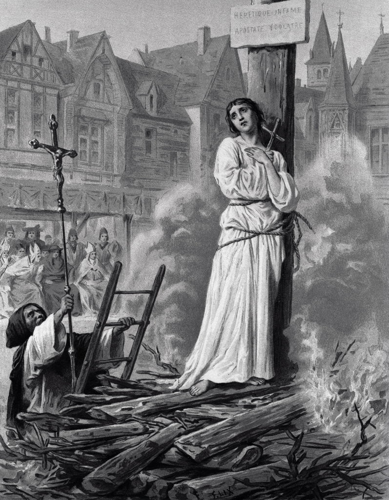 Detail of Drawing Depicting Joan of Arc in Loft by Anonymous