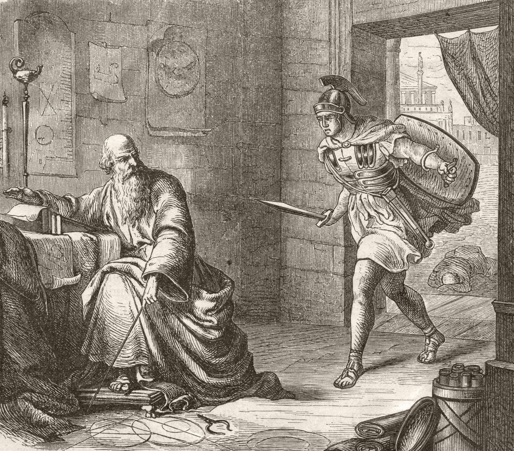 Detail of Soldier Attacking Archimedes by Anonymous