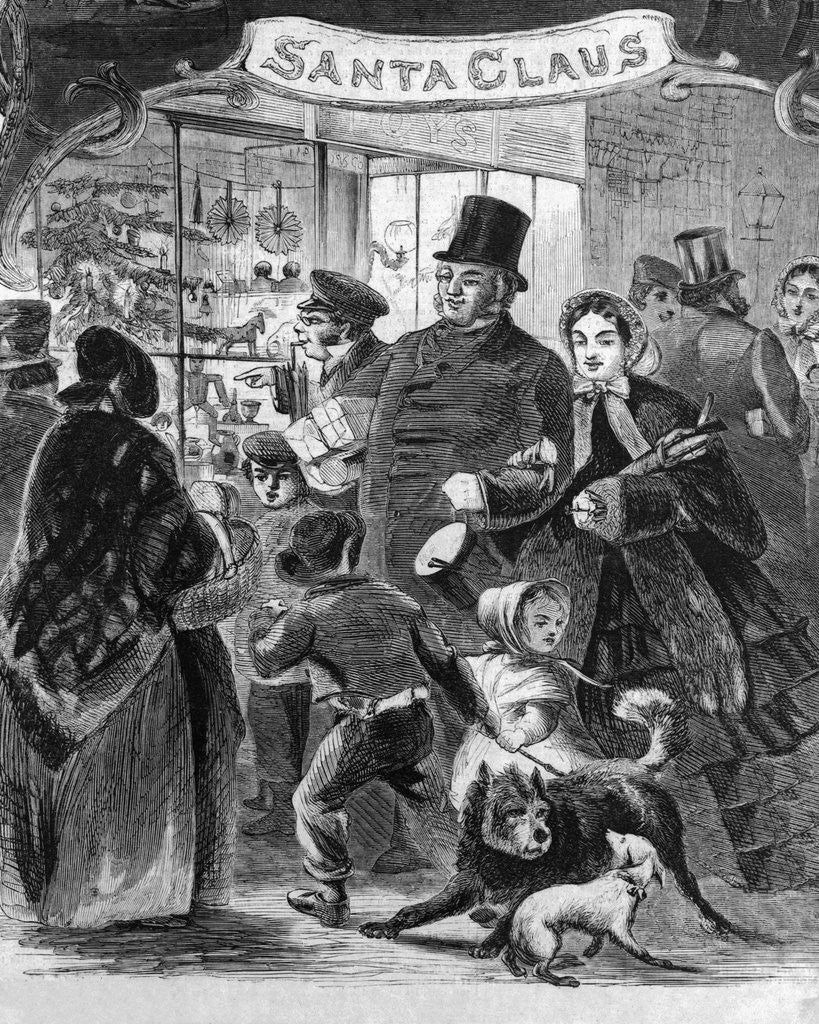 Detail of A Family Christmas Shopping in New York City P. Allen by Anonymous