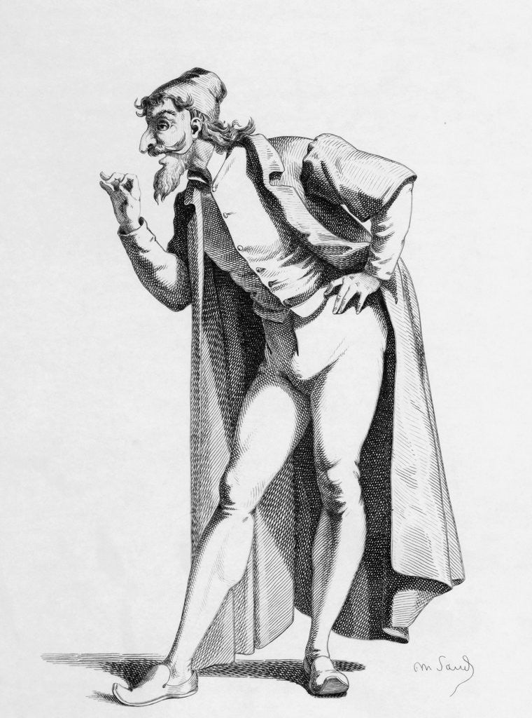 Detail of Italian Comedy Figure Pantalone by Anonymous