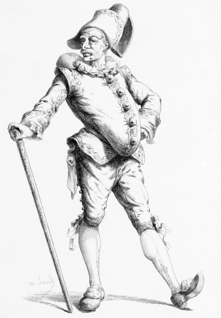 Detail of Italian Comedy Figure Polichinelle by Anonymous