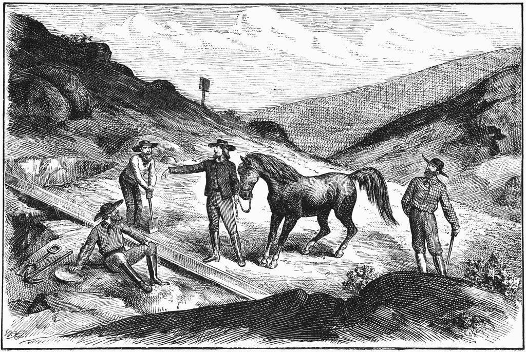 Detail of Henry T. P. Comstock Discovers Silver by Anonymous