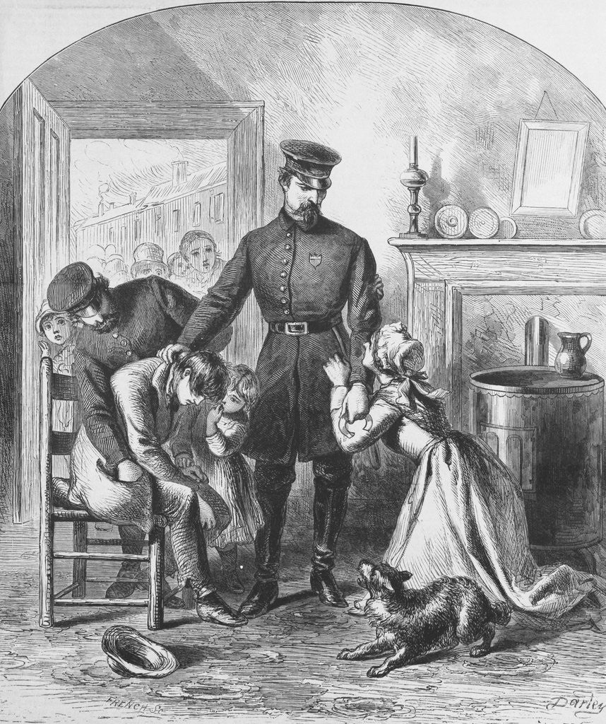 Detail of Officers Arresting Boy by Anonymous