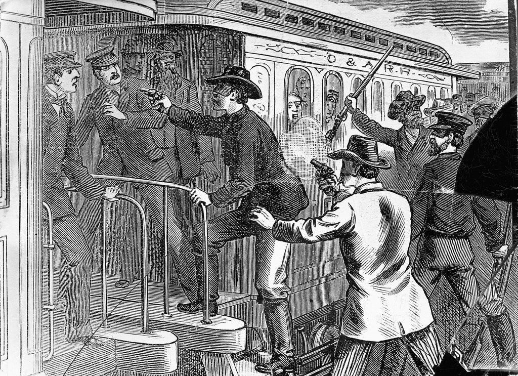 Detail of Jesse James Robbing a Train by Anonymous