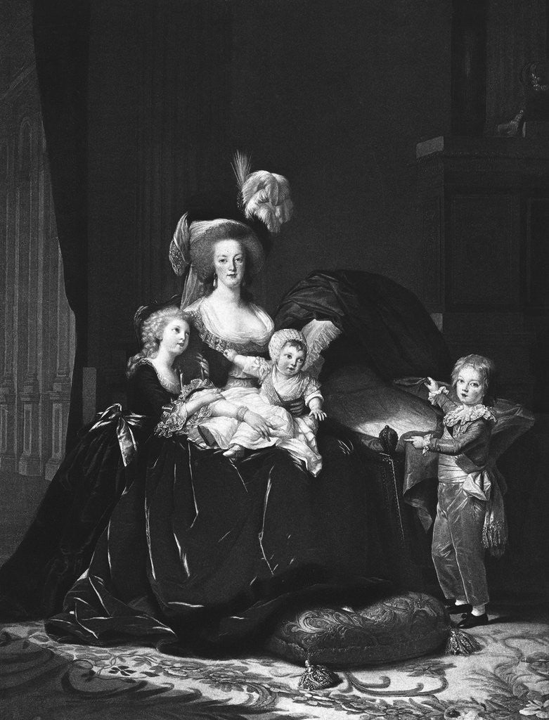 Detail of Marie Antoinette with Her Children by Anonymous