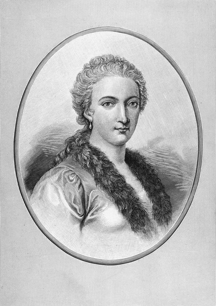 Detail of Portrait of Mathematician Maria Gaetana Agnesi by Anonymous