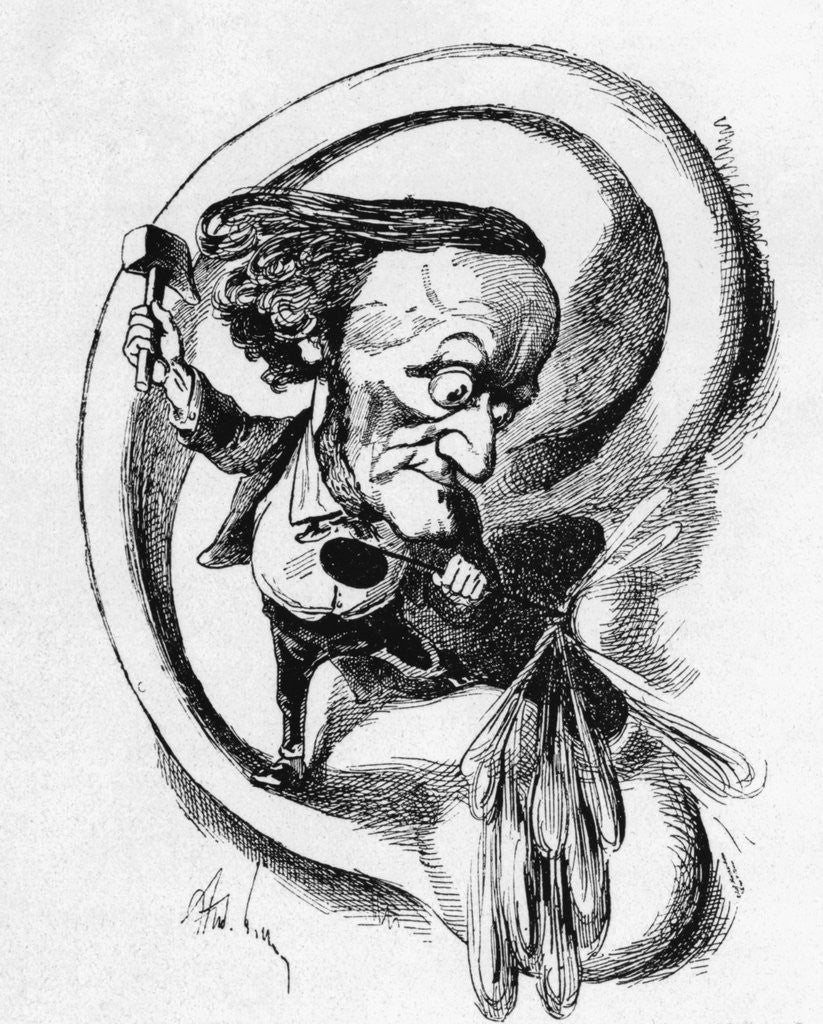 Detail of Caricature of the Human Ear by Anonymous