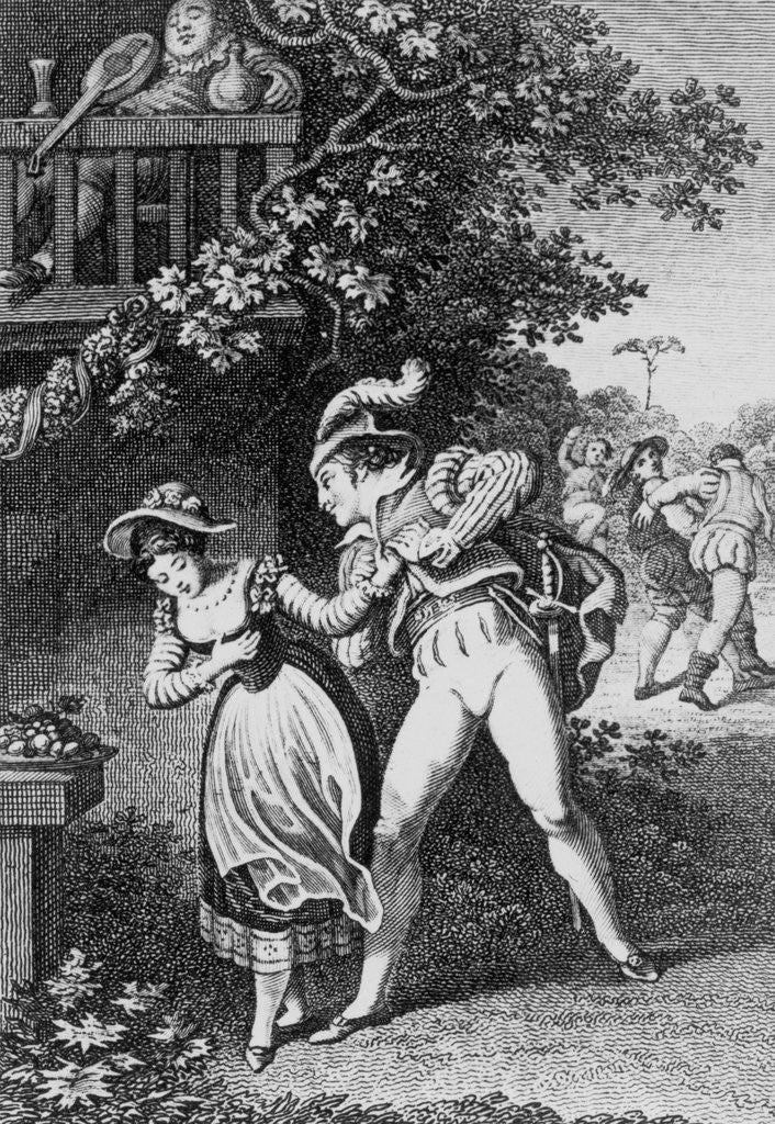 Detail of Illustration of Don Juan Seducing a Woman by Anonymous