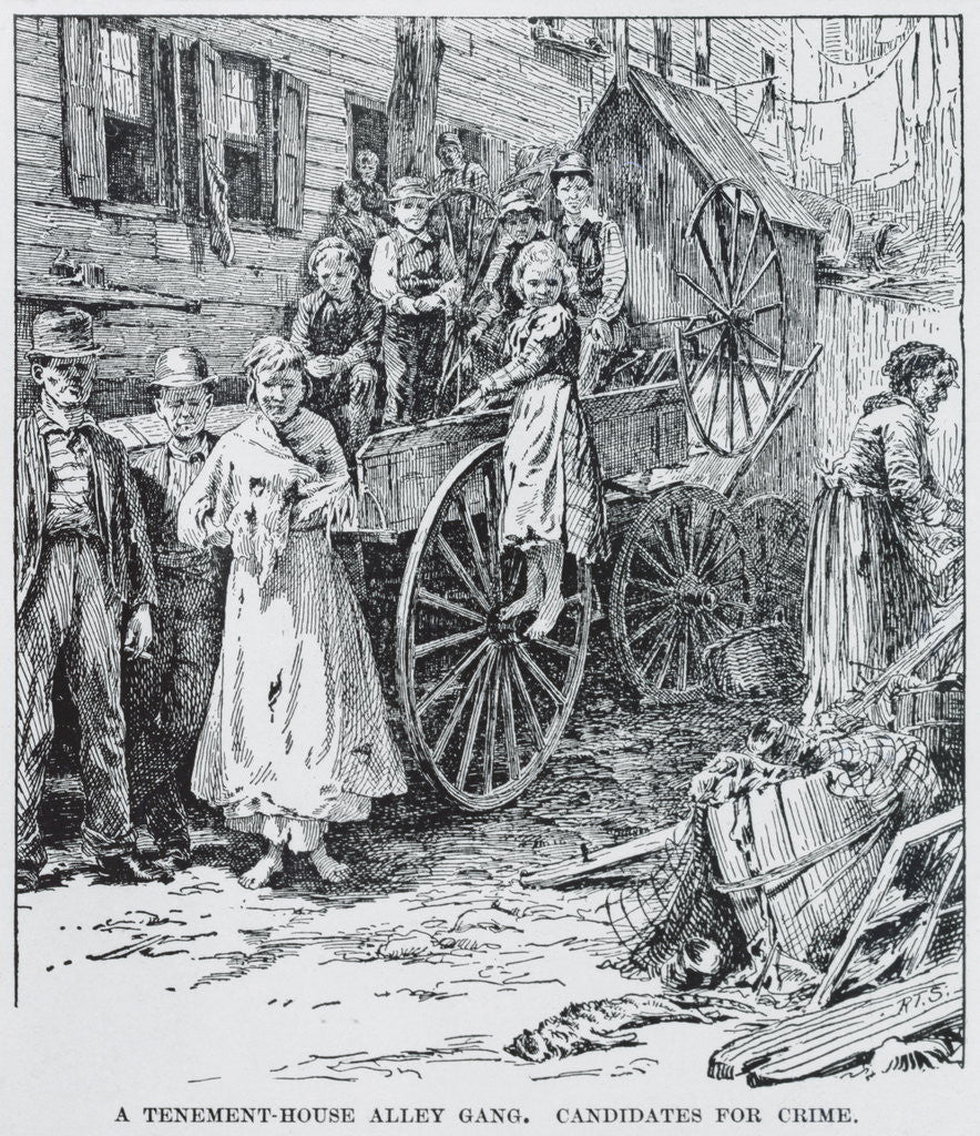 Detail of Poor Tenements near Wagon by Anonymous