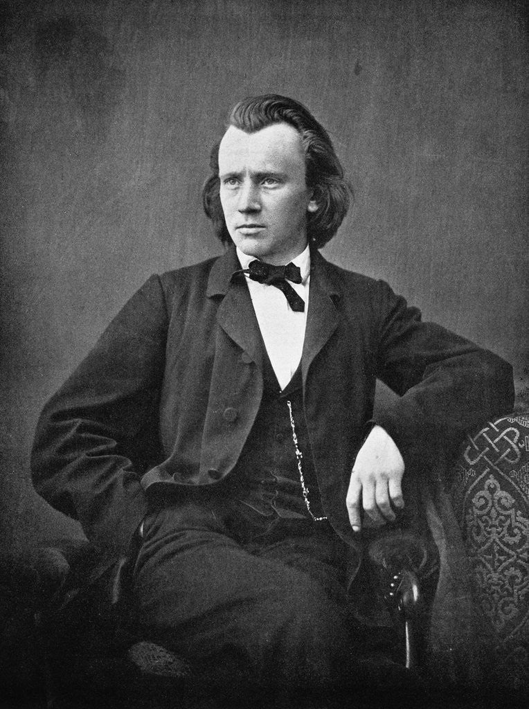 Detail of Johannes Brahms by Anonymous