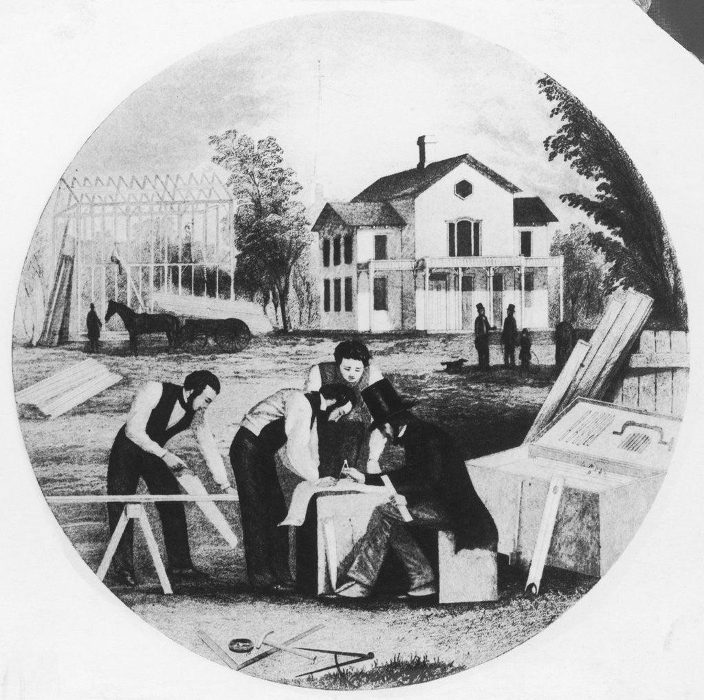 Detail of Architect Supervises Building of American Home by Anonymous