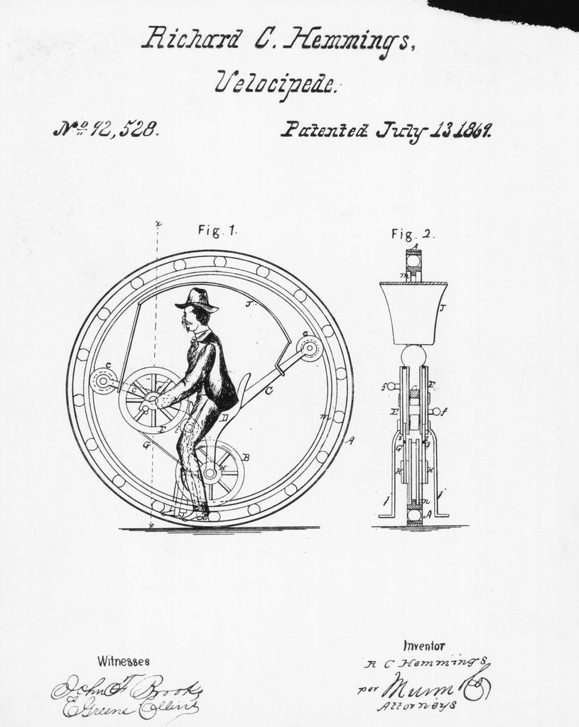 Detail of Patent For R.C.Hemming'S Velocipede by Anonymous