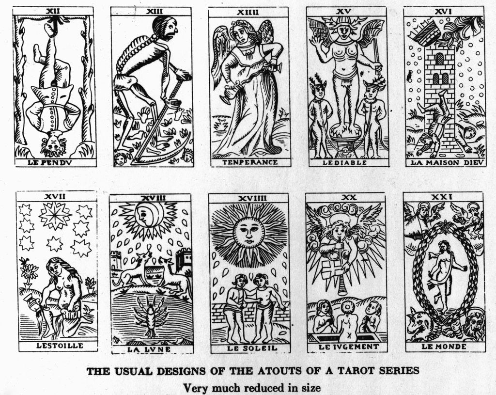Detail of Illus Of Tarot Cards by Anonymous