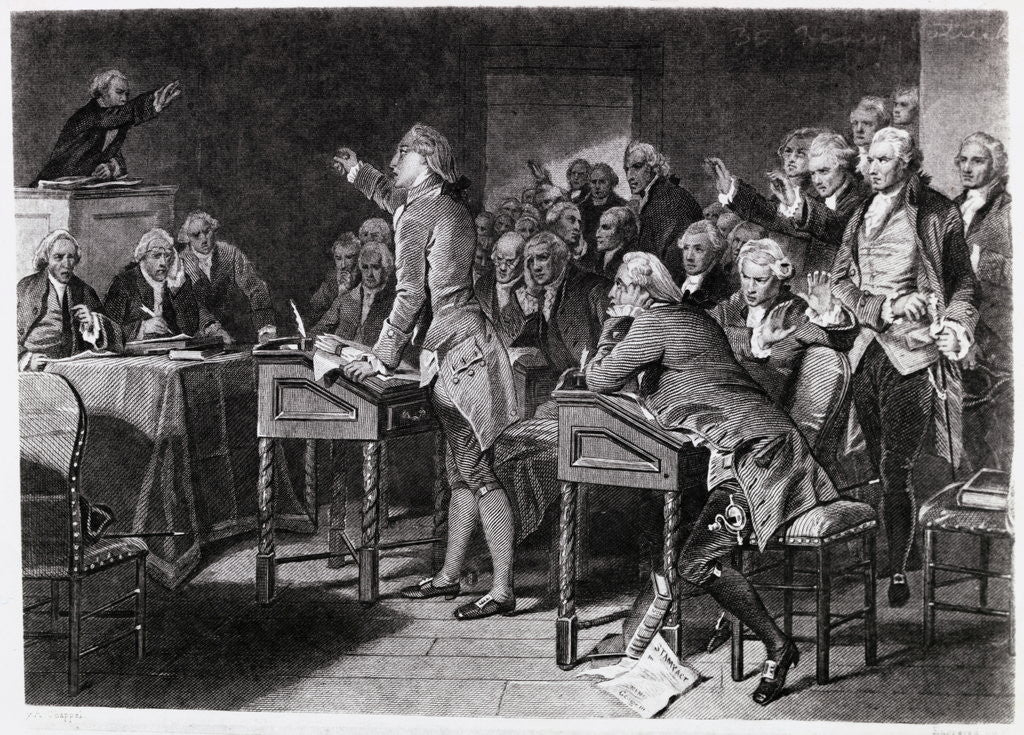 Detail of Henry Patrick Addressing Assembly by Anonymous