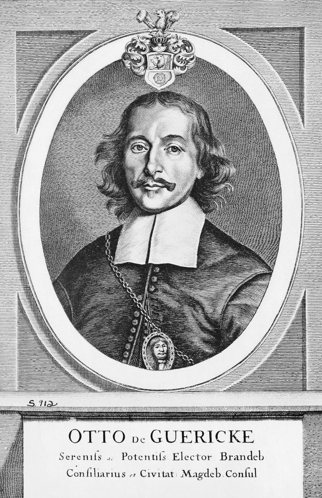 Detail of Portrait of Physicist Otto von Guericke by Anonymous