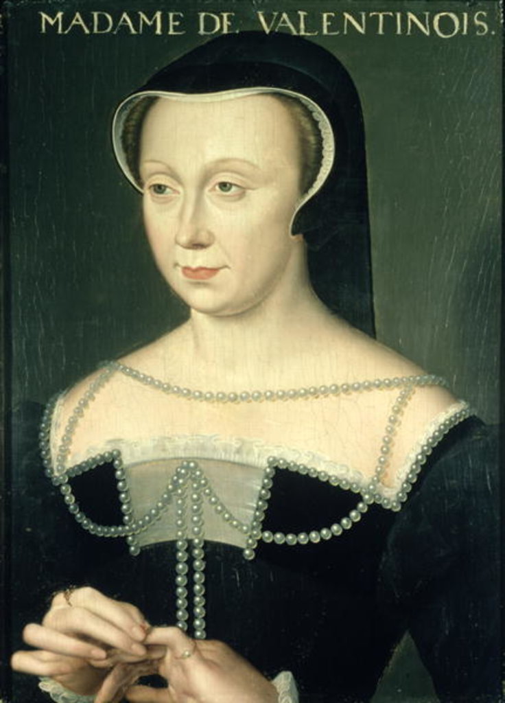 Detail of Madame de Valentinois by Francois Clouet