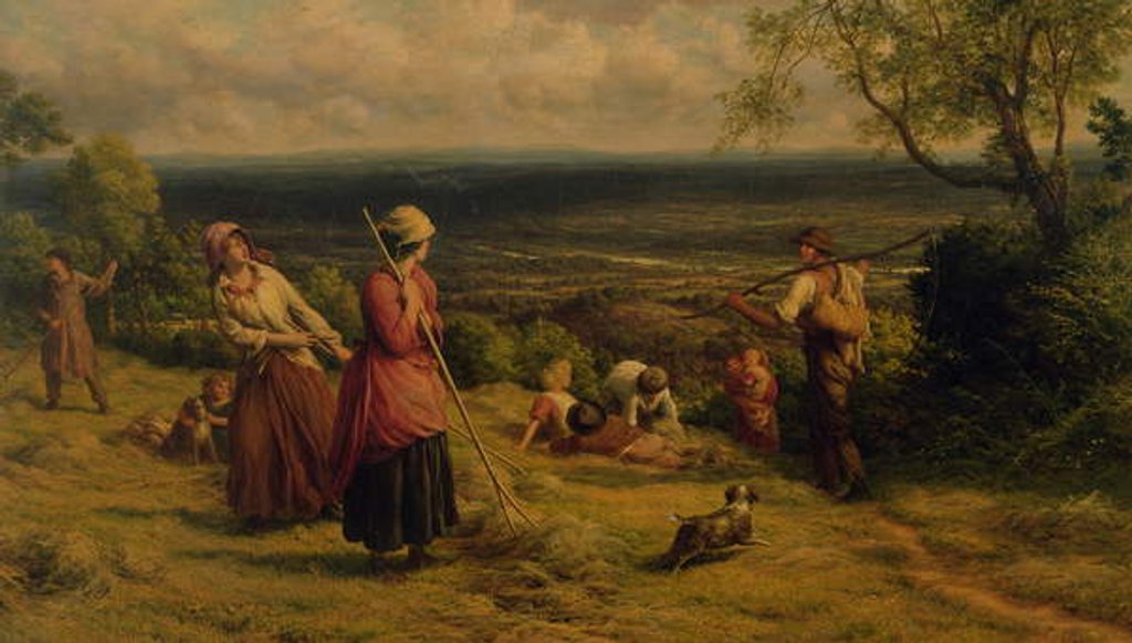 Detail of The Haymakers, 1862 by James Thomas Linnell