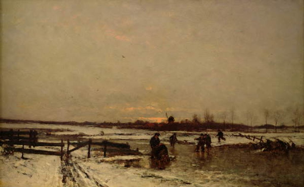 Detail of Winter Scene by Ludwig Munthe