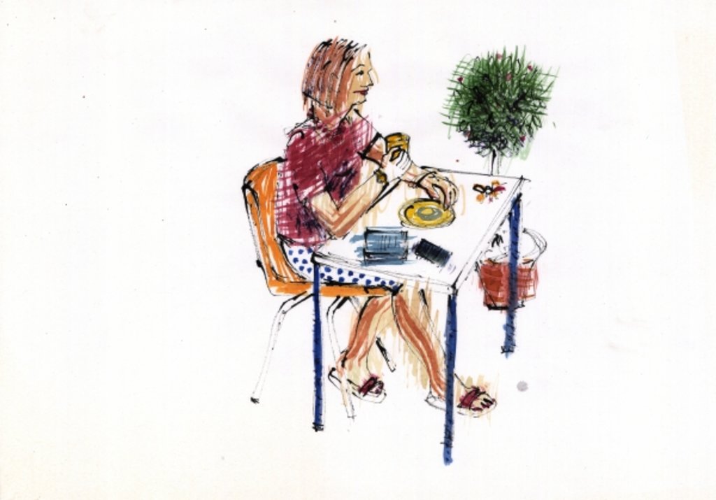 Detail of Cafe, 2009 by Sara Hayward