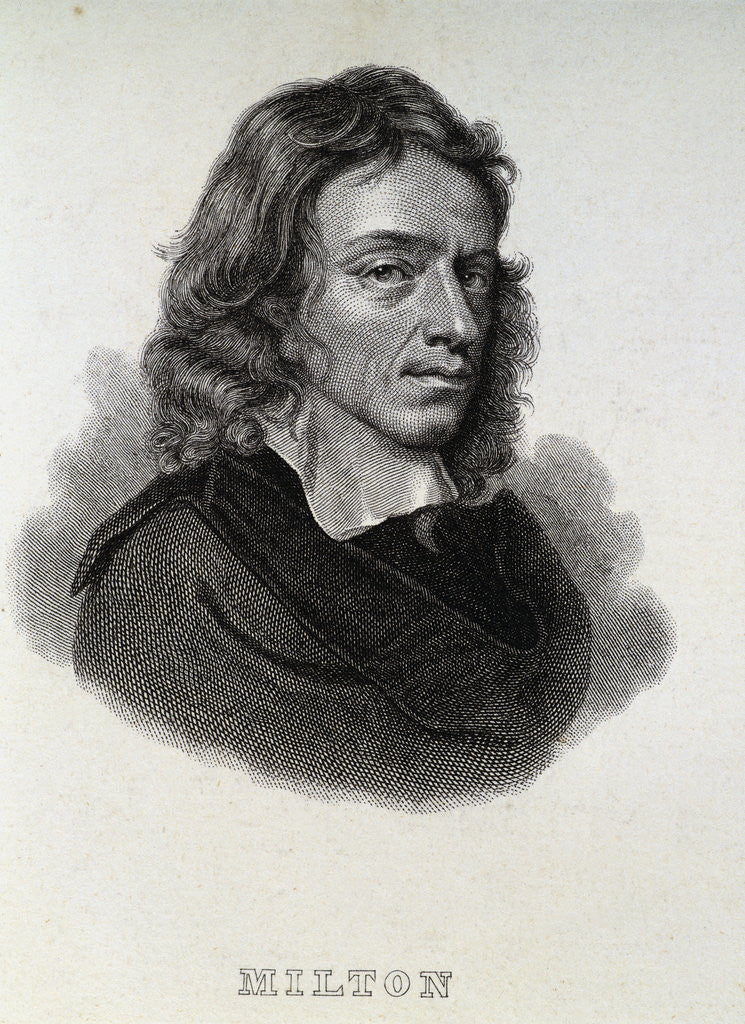 Detail of Portrait of Milton by Anonymous