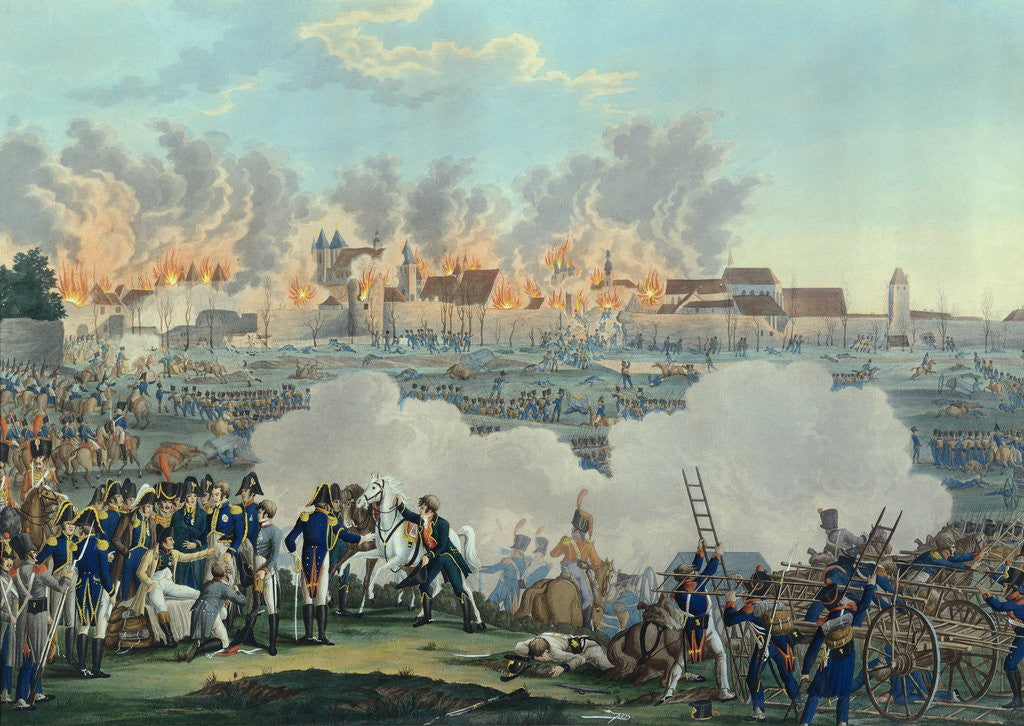 Detail of 19th-Century Painting Depicting Napoleon at the Battle of Ratisbonne by Anonymous