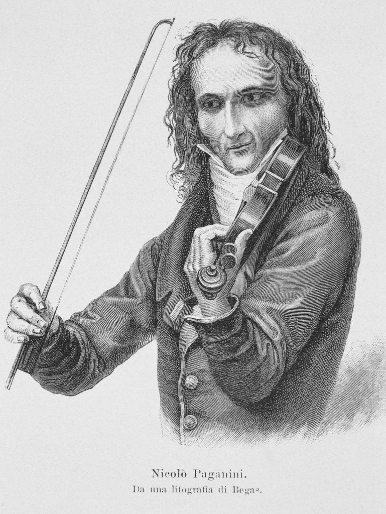 Detail of Portrait of Niccolo Paganini by Corbis