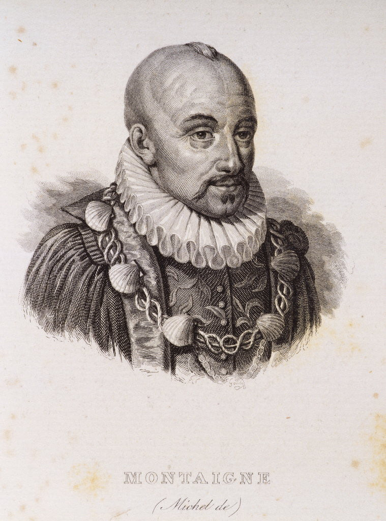 Detail of Portrait of Michel de Montaigne by Anonymous