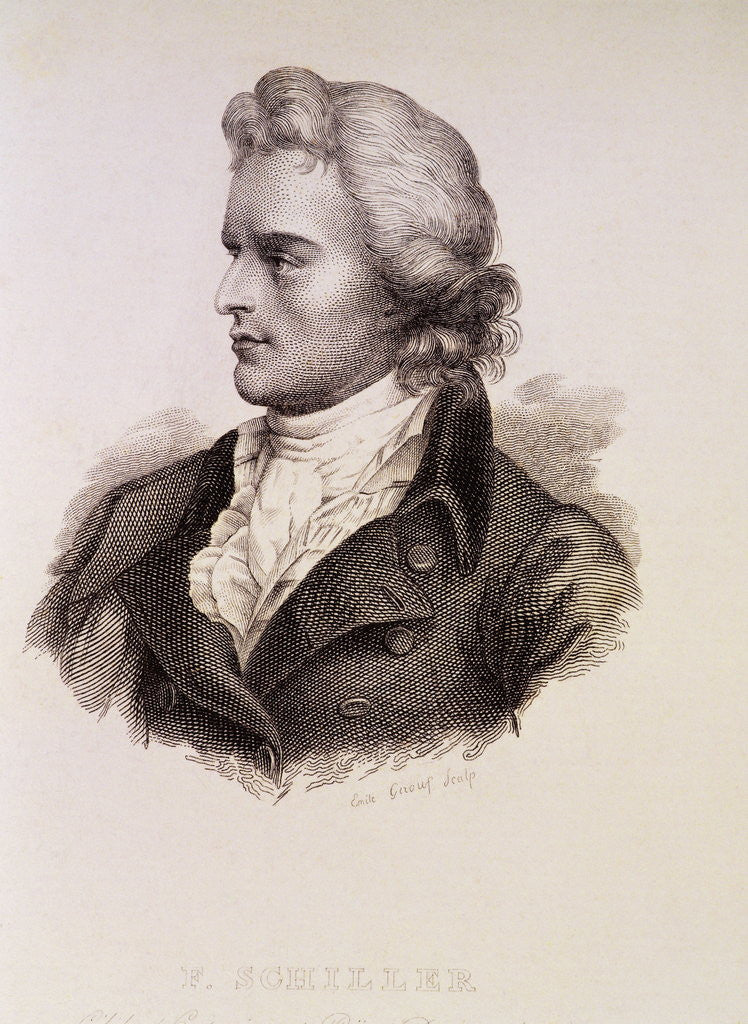 Detail of Portrait of Friedrich von Schiller by Corbis