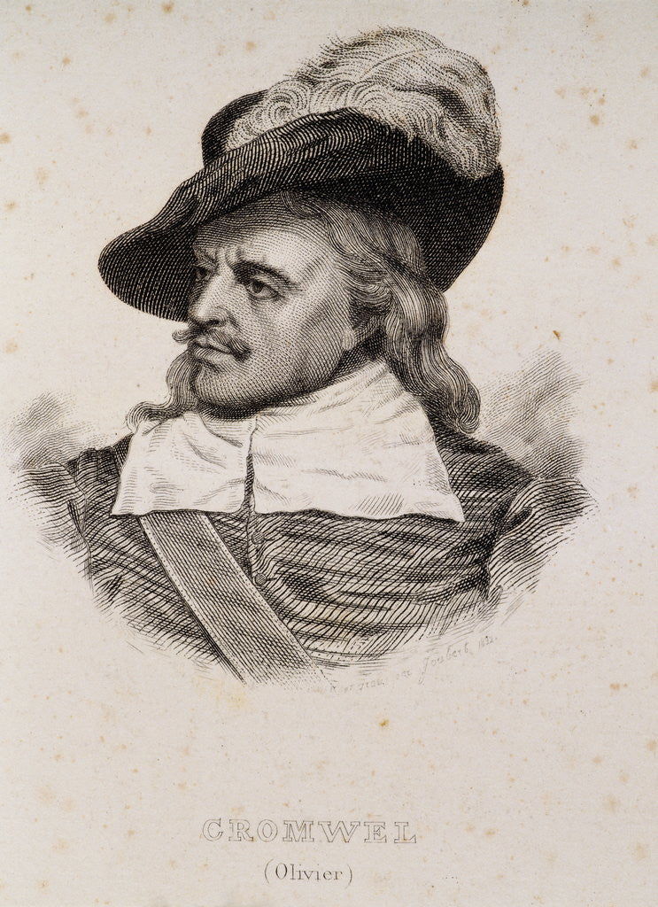 Detail of Portrait of Oliver Cromwell by Anonymous