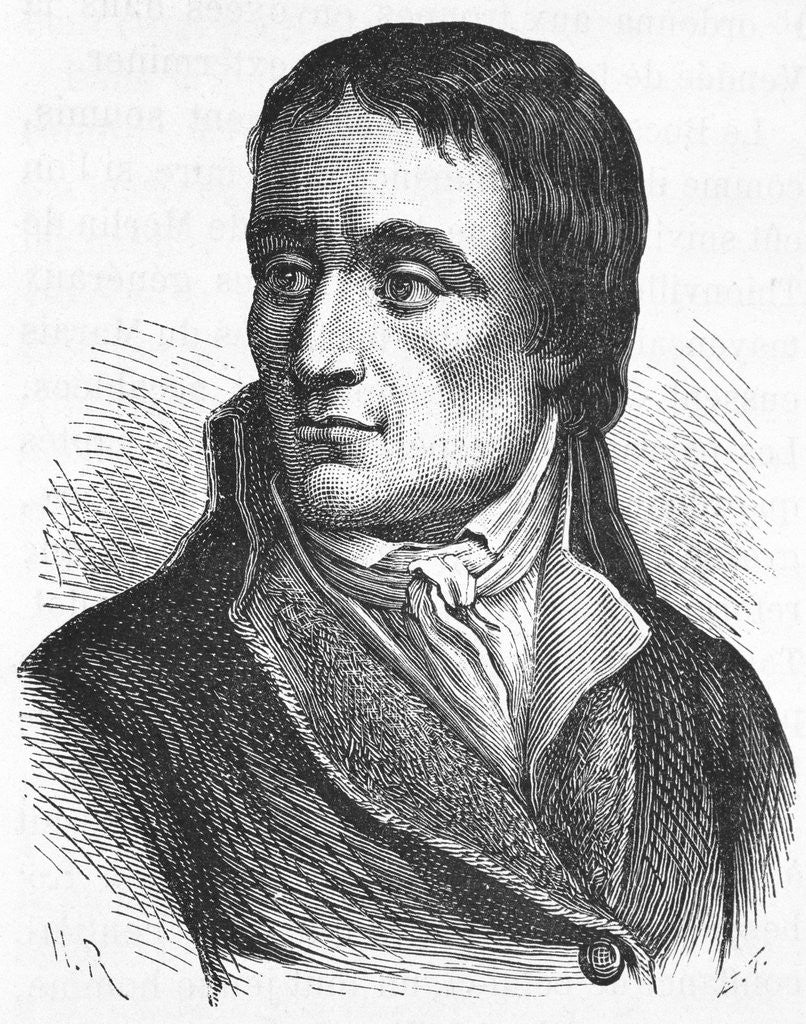 Detail of 19th Century Portrait of French Politician Jean-Baptiste Carrier from L'Histoire de France by Henri Jean Guillaume Martin