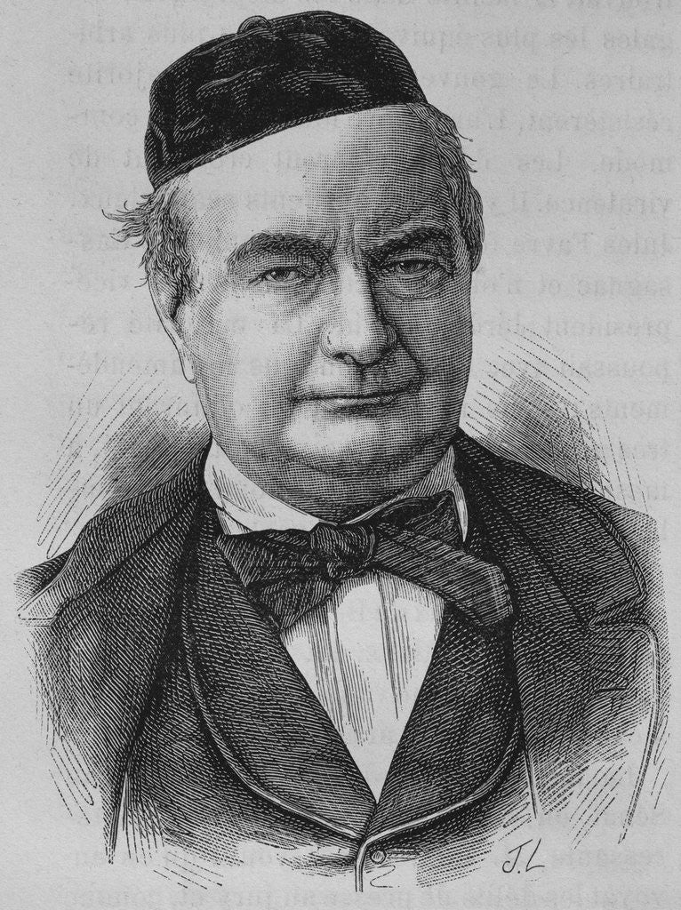 Detail of 19th Century Portrait of Sainte-Beuve from L'Histoire de France by Henri Jean Guillaume Martin